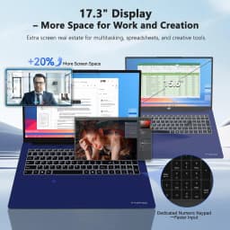 17.3" FHD 144Hz AI Laptop 32GB RAM 2TB SSD AMD Ryzen AI 370 (50 TOPS NPU) with Radeon 890M GPU-USB 4.0 eGPU - Thumbnail 6