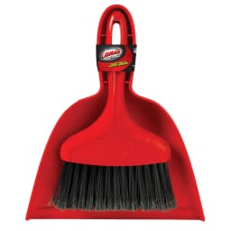 Libman Heavy Duty Whisk Broom Dustpan Combo with Red Handle and Black Fibers - Thumbnail 3