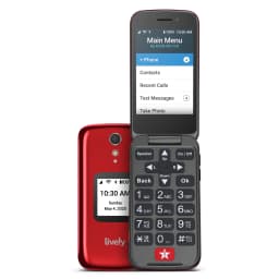 LIVELY Jitterbug Flip2 - Flip Cell Phone for Seniors - Not Compatible with Other Wireless Carriers - Must Be Activated Phone Plan - No SIM Needed - Flip2 Red - Thumbnail 1