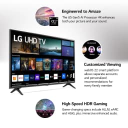 LG 65" 4K UHD Smart TV 2160p webOS, 65UQ7070ZUE - Thumbnail 3