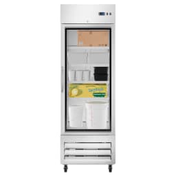 27 in. Commercial One Glass Door Convertible Reach-In Refrigerator/Freezer with 23 Cu. Ft. Capacity in Stainless Steel, ETL Listed (KM-RIC-1DGD) - Thumbnail 1