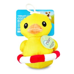 Vibrant Life Cozy Buddy Squeaky Plush Dog Toy, Yellow Duck with Innertube, Chew Level 1 - Thumbnail 2