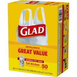Glad Tall Handle-Tie Kitchen Trash Bags - 13 Gallon - 50 ct - Thumbnail 5