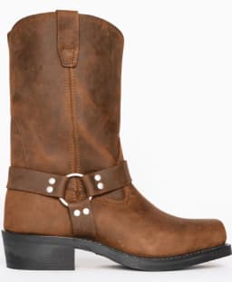 Men's Boots- Comfortable Pull-On Design with Decorative Buckle - Thumbnail 1