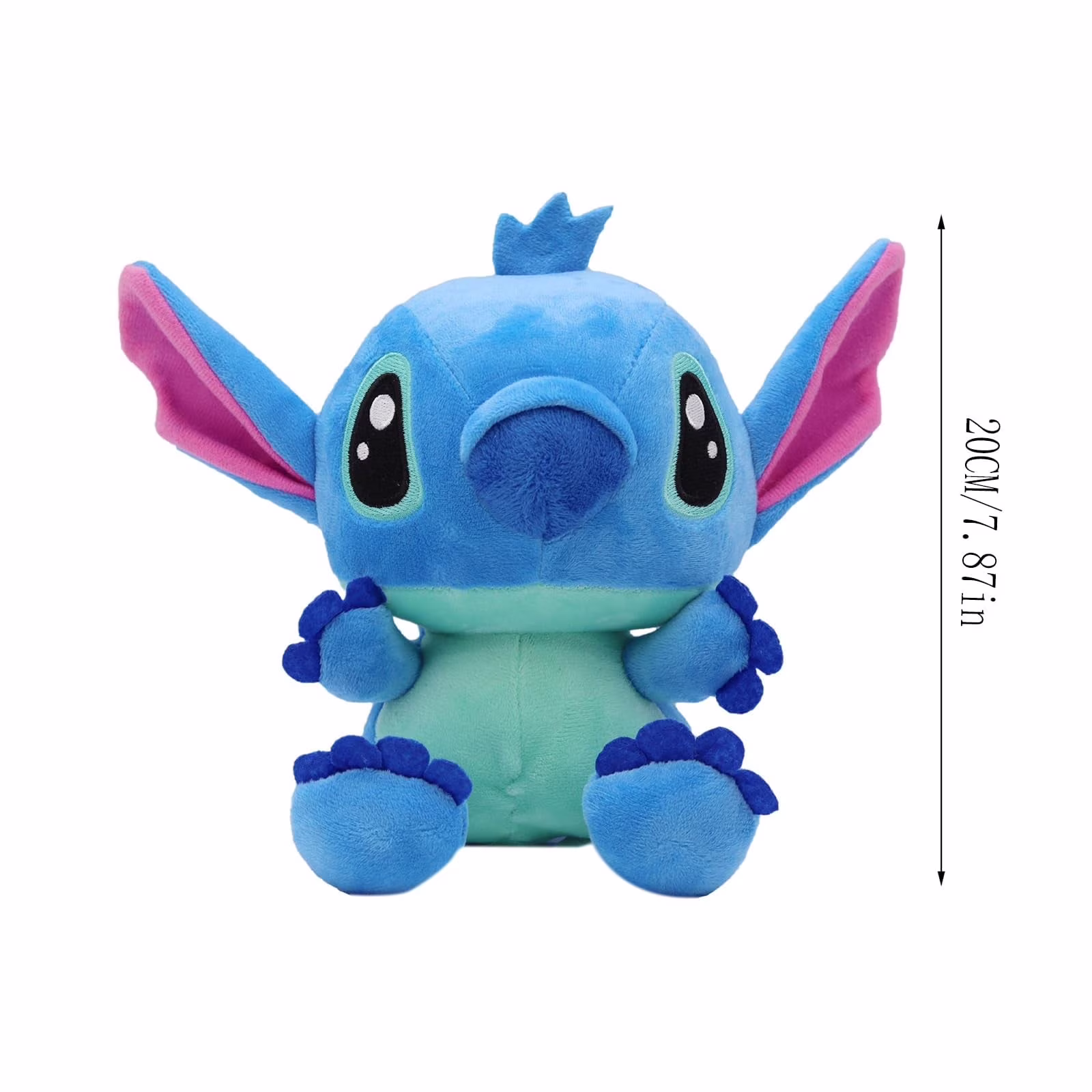 KEVCHE 7.87" Stitch Plush Toys, Stitch Stuffed Animal Plushies Light Blue Stitch, Stitch Doll for Brithday of Children and Show Lovers, Age 4 - Thumbnail 3
