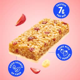 LUNA Berry Bars Strawberry Banana Flavor Fiber Granola Bars, Gluten Free Protein Bars, 6ct - Thumbnail 3