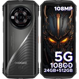 DOOGEE S118 Pro Rugged Smartphone 5G,10800mAh(33W) 24GB+512GB/2TB Rugged Phone,DDR5,108MP+20MP Night Vision,6.6''FHD+120Hz Rugged Unlocked Cell Phone,Dual SIM/Dual Unlock/NFC/GPS/OTG/WiFi 6 - Thumbnail 1