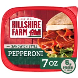 Hillshire Farm Sandwich Style Pepperoni Lunchmeat, 7 oz Plastic Tub - Thumbnail 1