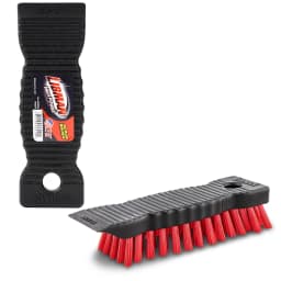 Libman High Power Scrub Brush 7.5-inch Long Red Fibers and Black Handle - Thumbnail 1