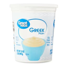 Great Value Greek Plain Nonfat Yogurt, 32 oz, Tub - Thumbnail 1