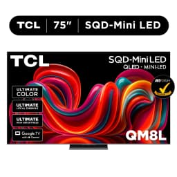 TCL 75” QM8L Series SQD-Mini LED QLED Smart Google TV (NEW 2026) - TCL Deep Color System with Super QLED - Thumbnail 1
