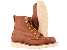 Herman Survivors Professional Men's Soft Toe Full Grain Leather Backhaul Brown Work Boots - Thumbnail 7