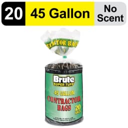 Brute Super Tuff Contractor Trash Bags, 45 Gallon, 20 Bags - Thumbnail 2