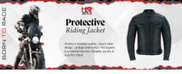 Men's Motorcycle Motorbike Cowhide Leather Jacket Distress Zip Up CE Approved Protection Jacket Black-6XL - Thumbnail 5