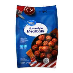 Great Value Fully Cooked Homestyle Meatballs, 32 oz (Frozen) - Thumbnail 1