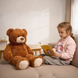 HollyHOME Giant Teddy Bear Big Plush Stuffed Animal Soft Cuddly Toy Gift for Girlfriend Kids Valentine's Day 36 Inch Brown - Thumbnail 9