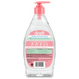Dreft Plant-Derived Liquid Dish Soap and Dishwashing Detergent for Baby Bottle, Fragrance Free Baby Essentials, 18 fl oz - Thumbnail 8