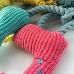 Yuehao Pet Supplies Squeaky Dog Toys for Small and Medium Dogs Durable Puppy Toys Dog Chew Toys with Rope Legs Blue - Thumbnail 6