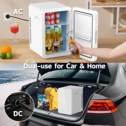 Advwin 22L Mini Fridge Cooler, Compact Personal Refrigerators for Skincare, Beverage, White - Thumbnail 7