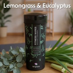 Wipex Gym Wipes – Home Workout & Yoga Mat Cleaner, Lemongrass & Eucalyptus Scent, 75 Count - Thumbnail 4