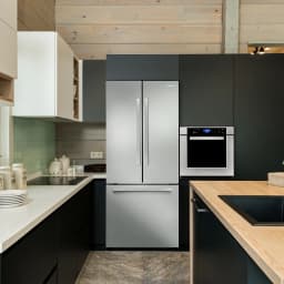 Cosmo 30 in. Vista Collection 17.5 cu. ft. Counter Depth 3-Door French Door Refrigerator, Freezer Drawer, Stainless Steel - Thumbnail 10