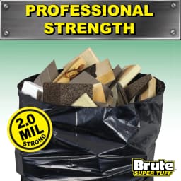 Brute Super Tuff Contractor Trash Bags, 45 Gallon, 20 Bags - Thumbnail 11