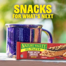 Nature Valley Crispy Creamy Wafer Bar, Peanut Butter Chocolate, 4g Protein, 5 Bars, 6.5 oz - Thumbnail 7