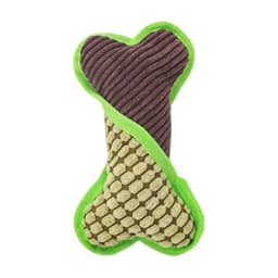 Plush Squeaky Bone Dog Toy with Corn Fiber Edge, Durable Chew Toy for Relaxation, Interactive Boredom Relief Companion(Green) - Thumbnail 1