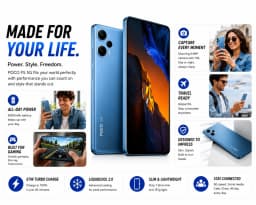 Xiaomi Poco F5 5G Dual SIM 256GB ROM 8GB RAM GSM Unlocked - Blue - Thumbnail 5