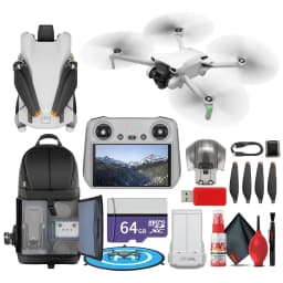 DJI Mini 3 with DJI RC Remote (CP.MA.00000587.01) Lightweight Foldable 4K Camera Quadcopter Bundle with 64GB Card, Backpack, Landing Pad & More - Thumbnail 1