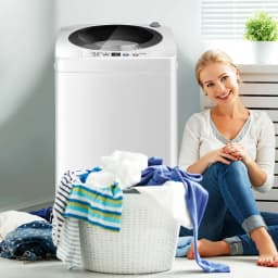 Portable 7.7 lbs Automatic Laundry Washing Machine with Drain Pump (Mini) - 16.9''x16.9''x29.5''(L x W x H) - Thumbnail 3