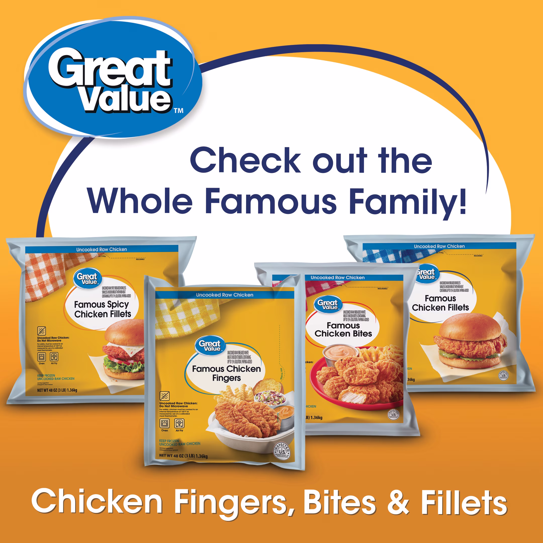 Great Value Famous Chicken Fingers, 48 oz (Frozen) - Thumbnail 9