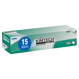 Kimtech Science Kimwipes Delicate Task Wipes (34133), Pop-Up Box, White (15 Boxes of 198 Sheets, 2,970 Sheet Total) - Thumbnail 1