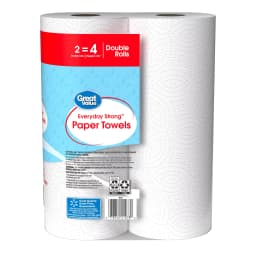Great Value Everyday Strong Paper Towels, 2 Double Rolls - Thumbnail 2