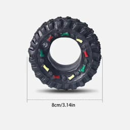 3pcs Squeaky Dog Toys Tire Shape Puppy Chewer for Interactive Play Safe Pet Supplies for Dogs for Use - Thumbnail 2