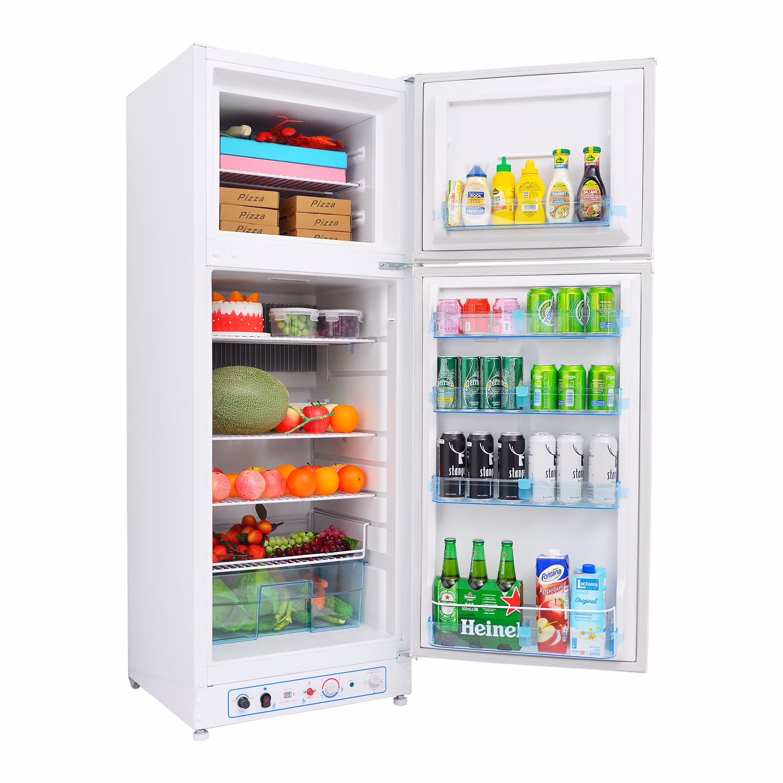 Smad 9.4 Cu ft 64 in*H Propane Refrigerator AC 110V Freezer Large Capacity Frigde Camper Motorhome - Thumbnail 1