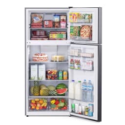 Upstreman 20.2 Cu. Ft. Top Freezer Refrigerator, Stainless Steel Double Door Refrigerator, Garage Ready, Adjustable Thermostat, Reversible Door - Thumbnail 2