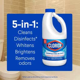 Clorox Disinfecting Liquid Bleach Cleaner, Regular Scent, 43 fl oz - Thumbnail 4