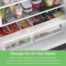 Kenmore 20.3 Cu. ft. Capacity Counter-Depth French Door Refrigerator and Freezer with Ice Maker, Stainless Steel - Thumbnail 14