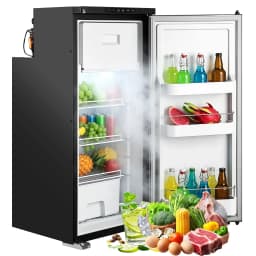 YEAHIBABY Car Refrigerator 93L Black Rv Fridge with Dual Zones and Flexible Installation - Thumbnail 1