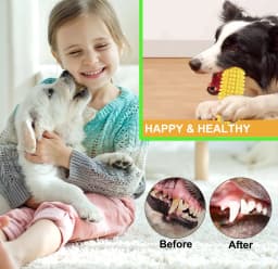 LosFong Ultra-Durable Dog Chew Toys for Aggressive Chewers - Indestructible Corn Cob Design with Squeaker, Tough Puppy Teething Toys for Small - Thumbnail 8