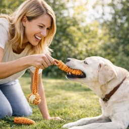 MGEZCOO Dog Toys for Aggressive Chewers Pack of 8 | Eco-Friendly Puppy Toys, Knotted Cotton Rope for Dental Health & Interactive Play - Thumbnail 5