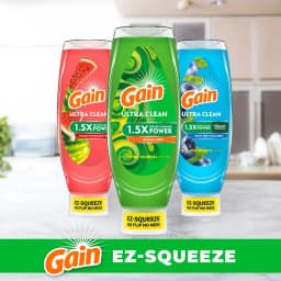 Gain Ultra Original EZ-Squeeze Dish Soap, Dishwashing Liquid, Summer Watermelon, 24.3 fl oz - Thumbnail 3