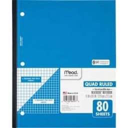 Mead Quad Wireless Neatbook Notebook - Letter - 80 Sheets - Both Side Ruling Surface - 8 1/2" x 11" - White Paper - Micro Perforated - 1 Each | Bundle - Thumbnail 2