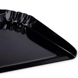 Behrens Portable Rectangular Galvanized Steel Corrugated Dustpan, Black - Thumbnail 10