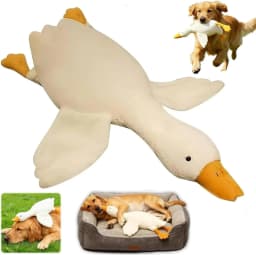 Big Duck Plushies Doll, Large Plush White Duck Dog Toy, Realistic Goose Design Dolls Suitable for Dogs Chew and Play Best Pet(35.4inch) - Thumbnail 1