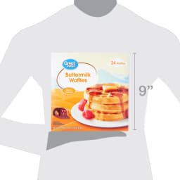 Great Value Buttermilk Waffles, 29.6 oz, 24 Count (Frozen) - Thumbnail 8