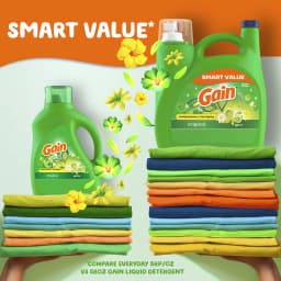 Gain Laundry Detergent Liquid with Odor Fighters, Original Scent, 154 fl oz, 107 Loads - Thumbnail 4