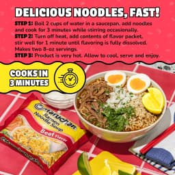 Maruchan Ramen Noodle Soup, Beef Flavor Instant Noodles, 3 oz, Pack - Thumbnail 7