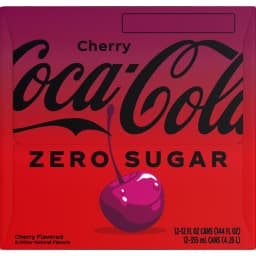 Coca-Cola Zero Sugar Cherry Soda Pop Fridge Pack Cans, 12 fl oz, 12 Pack - Thumbnail 12
